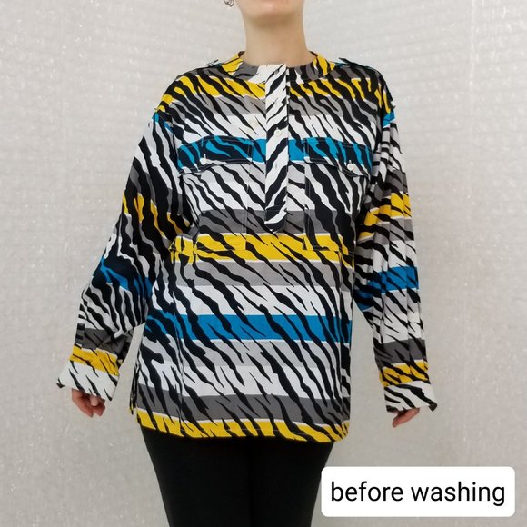 1990s Escada Cotton Zebra Top - Picture 8 of 12